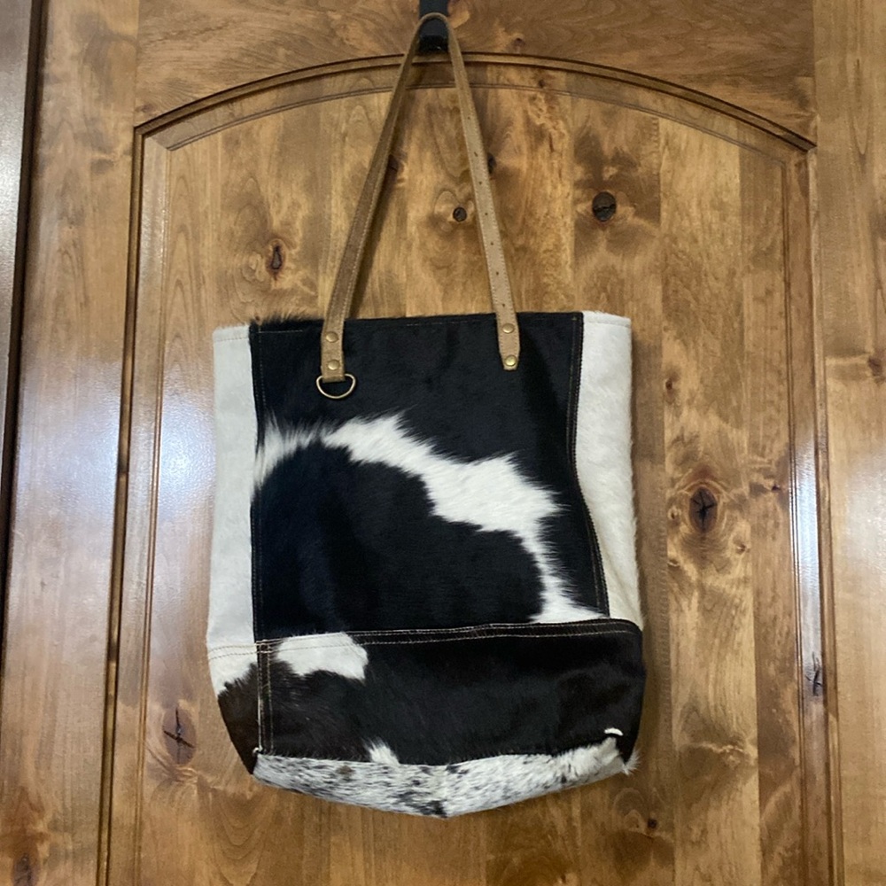 Cowhide tote